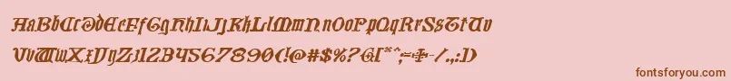 Westdelphiaexpandital Font – Brown Fonts on Pink Background