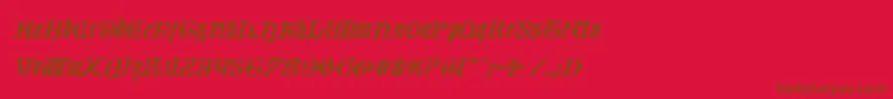 Westdelphiaexpandital Font – Brown Fonts on Red Background