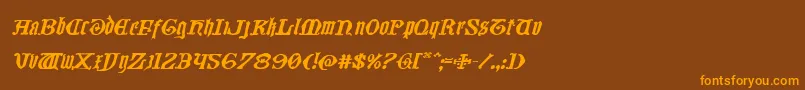 Шрифт Westdelphiaexpandital – оранжевые шрифты на коричневом фоне