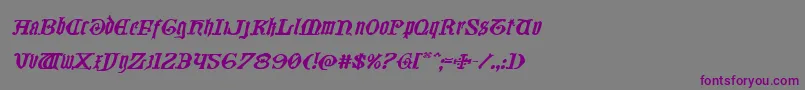 Westdelphiaexpandital-Schriftart – Violette Schriften auf grauem Hintergrund
