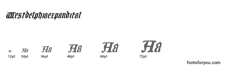 Westdelphiaexpandital Font Sizes