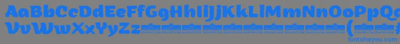 ArturoExtraboldTrialフォントについての詳細 フォントArturoExtraboldTrial – 灰色の背景に青い文字