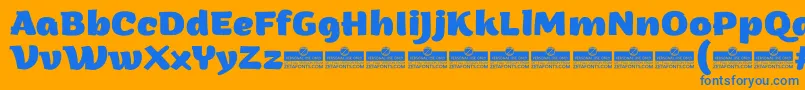 ArturoExtraboldTrial Font – Blue Fonts on Orange Background