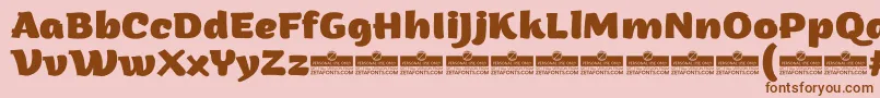 ArturoExtraboldTrial Font – Brown Fonts on Pink Background