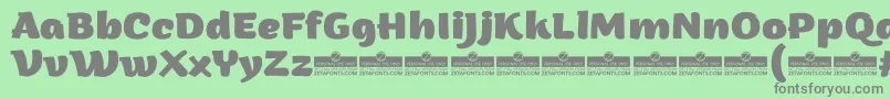 ArturoExtraboldTrial Font – Gray Fonts on Green Background