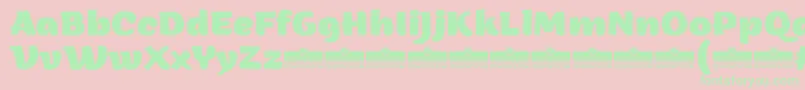 fuente ArturoExtraboldTrial – Fuentes Verdes Sobre Fondo Rosa