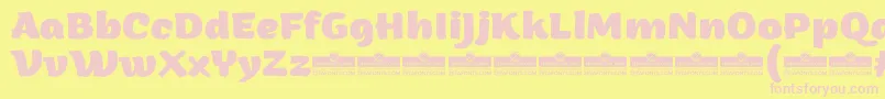 ArturoExtraboldTrial Font – Pink Fonts on Yellow Background