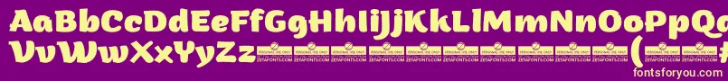 ArturoExtraboldTrial Font – Yellow Fonts on Purple Background