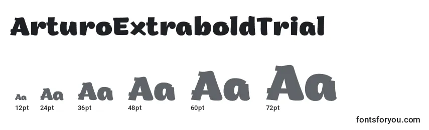 Размеры шрифта ArturoExtraboldTrial