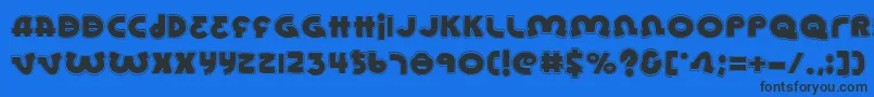 Lionela Font – Black Fonts on Blue Background