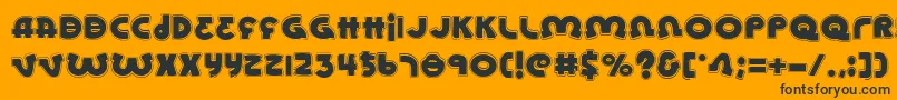 Lionela Font – Black Fonts on Orange Background