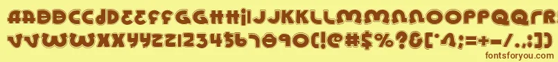 Lionela Font – Brown Fonts on Yellow Background