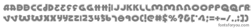 フォントLionela – 白い背景に灰色の文字