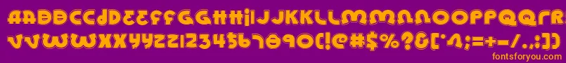 Lionela Font – Orange Fonts on Purple Background