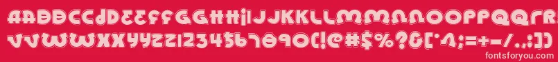 Lionela Font – Pink Fonts on Red Background