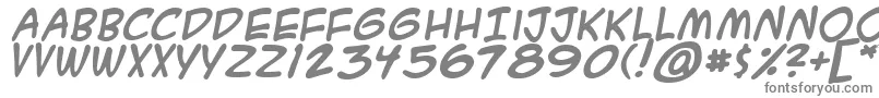 フォントAcmesab – 白い背景に灰色の文字