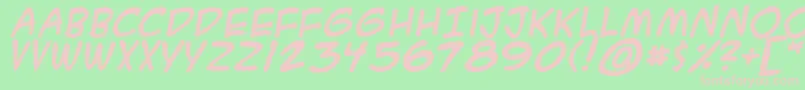 Acmesab Font – Pink Fonts on Green Background