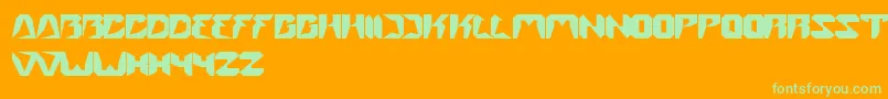 Street Font – Green Fonts on Orange Background