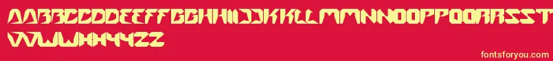 Street Font – Yellow Fonts on Red Background