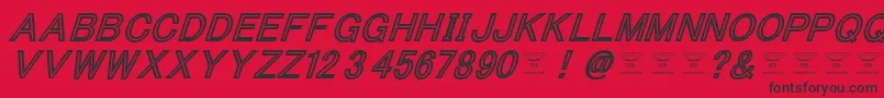 ThacoolkidzBlackitalic Font – Black Fonts on Red Background