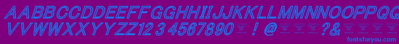 fuente ThacoolkidzBlackitalic – Fuentes Azules Sobre Fondo Morado