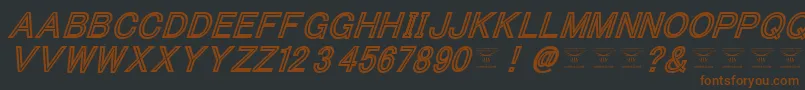 More about ThacoolkidzBlackitalic Font ThacoolkidzBlackitalic Font – Brown Fonts on Black Background