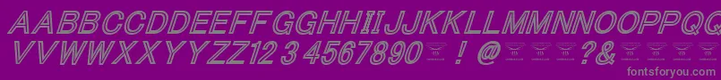 Weitere Informationen zur ThacoolkidzBlackitalic-Schriftart ThacoolkidzBlackitalic-Schriftart – Graue Schriften auf violettem Hintergrund