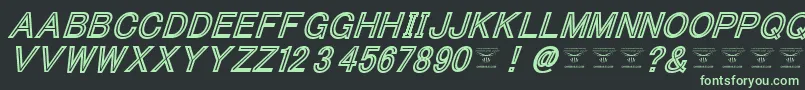 ThacoolkidzBlackitalic Font – Green Fonts on Black Background