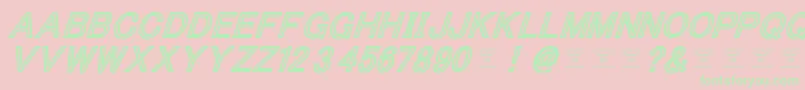 ThacoolkidzBlackitalic-Schriftart – Grüne Schriften auf rosa Hintergrund