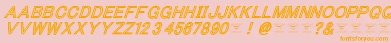 ThacoolkidzBlackitalic Font – Orange Fonts on Pink Background