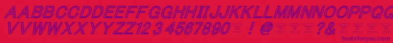 ThacoolkidzBlackitalic Font – Purple Fonts on Red Background