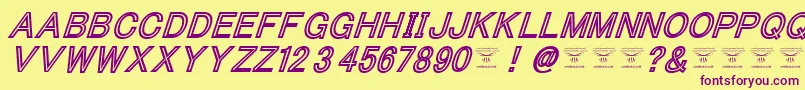 fuente ThacoolkidzBlackitalic – Fuentes Moradas Sobre Fondo Amarillo