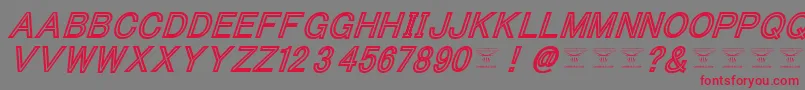 ThacoolkidzBlackitalic Font – Red Fonts on Gray Background