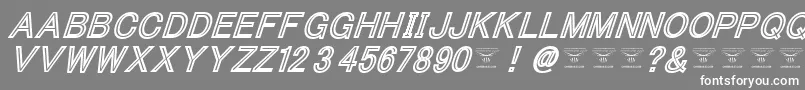 ThacoolkidzBlackitalic Font – White Fonts on Gray Background