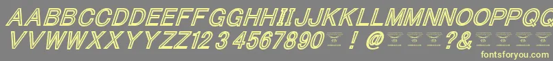 ThacoolkidzBlackitalic Font – Yellow Fonts on Gray Background