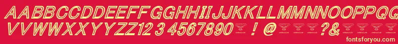 ThacoolkidzBlackitalic Font – Yellow Fonts on Red Background