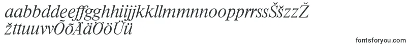 フォントRiccioneserialXlightItalic – エストニアのフォント