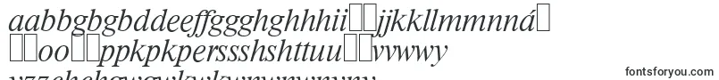 フォントRiccioneserialXlightItalic – イボ文字