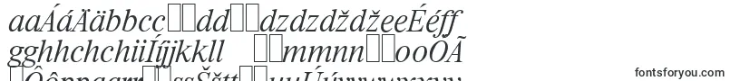 Шрифт RiccioneserialXlightItalic – словацкие шрифты