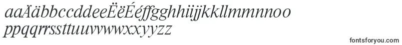 Czcionka RiccioneserialXlightItalic – macedońskie czcionki