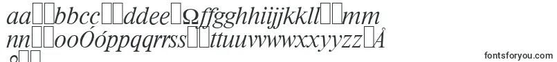 フォントRiccioneserialXlightItalic – ポーランドのフォント