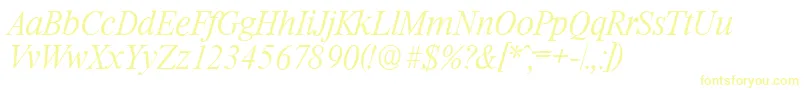 RiccioneserialXlightItalic Font – Yellow Fonts