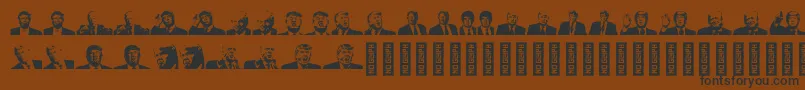 Шрифт TrumpRegular – чёрные шрифты на коричневом фоне