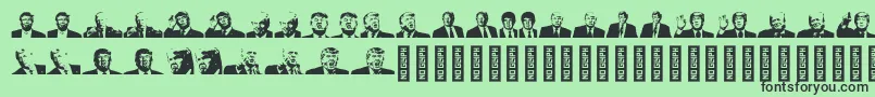 TrumpRegular Font – Black Fonts on Green Background