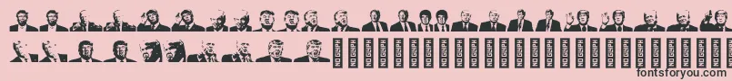 TrumpRegular-Schriftart – Schwarze Schriften auf rosa Hintergrund