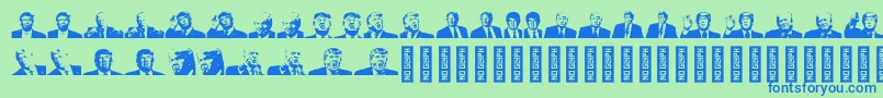 fuente TrumpRegular – Fuentes Azules Sobre Fondo Verde