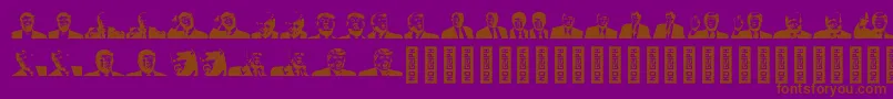 TrumpRegular Font – Brown Fonts on Purple Background