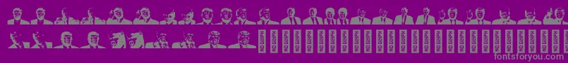 TrumpRegular Font – Gray Fonts on Purple Background