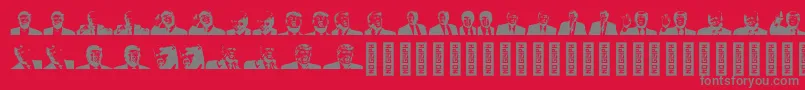 Шрифт TrumpRegular – серые шрифты на красном фоне