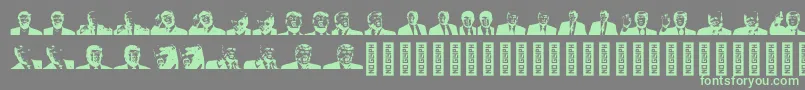 TrumpRegular Font – Green Fonts on Gray Background